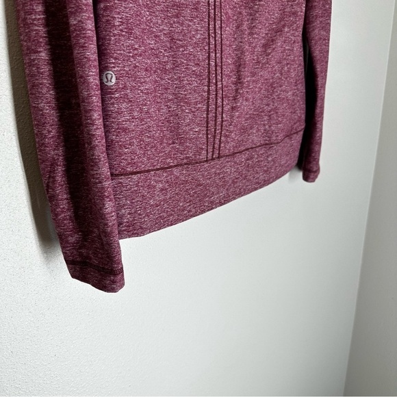 Lululemon Make A Move Long Sleeve Top Heathered Red Grape Size 6 Women Cowl Neck - Picture 9 of 11